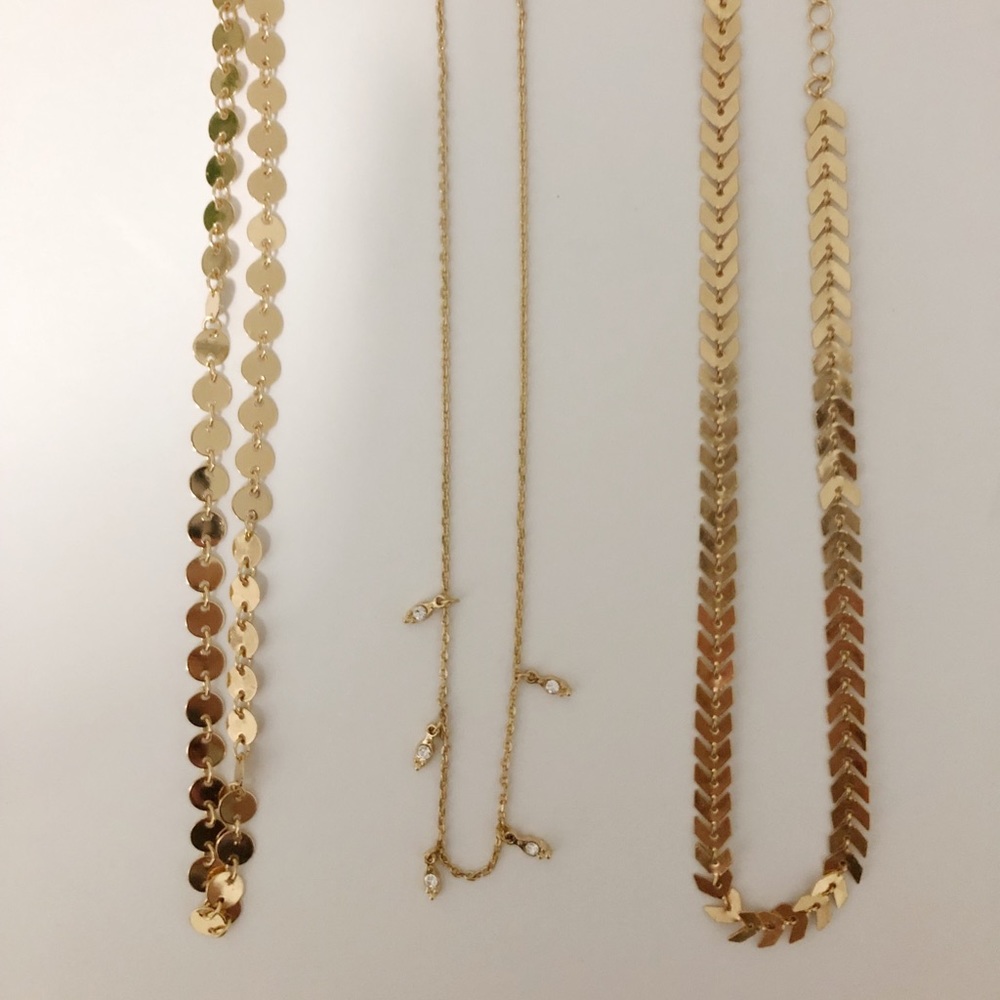 Set of 3 Gold Necklaces
